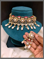 Rich White Chokar in Kundan - KN00512