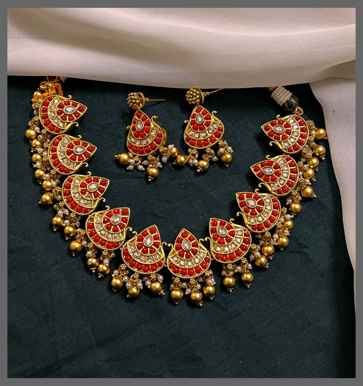 Double Side Necklace  In Nakshi - NN00631