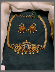 Beautiful Peacock Choker In Nakshi - NN00676