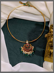Beautiful Kante Necklace With Chandballi Pendant - NN00706