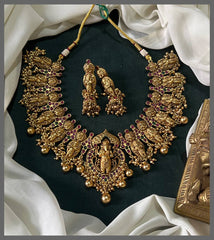 Beautiful Ganesha Necklace In Nakshi - NN00723