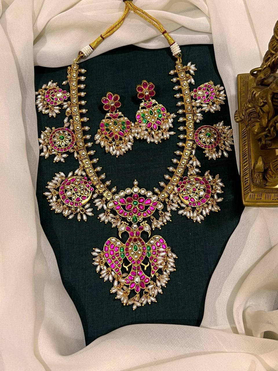 Gandaberunda Jadau Rice Peral Set - KN0076