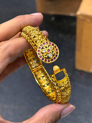 Nakshi Polish Kempu Bangles - BG00715