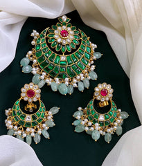 Emerald Jadau Pendant - PK006