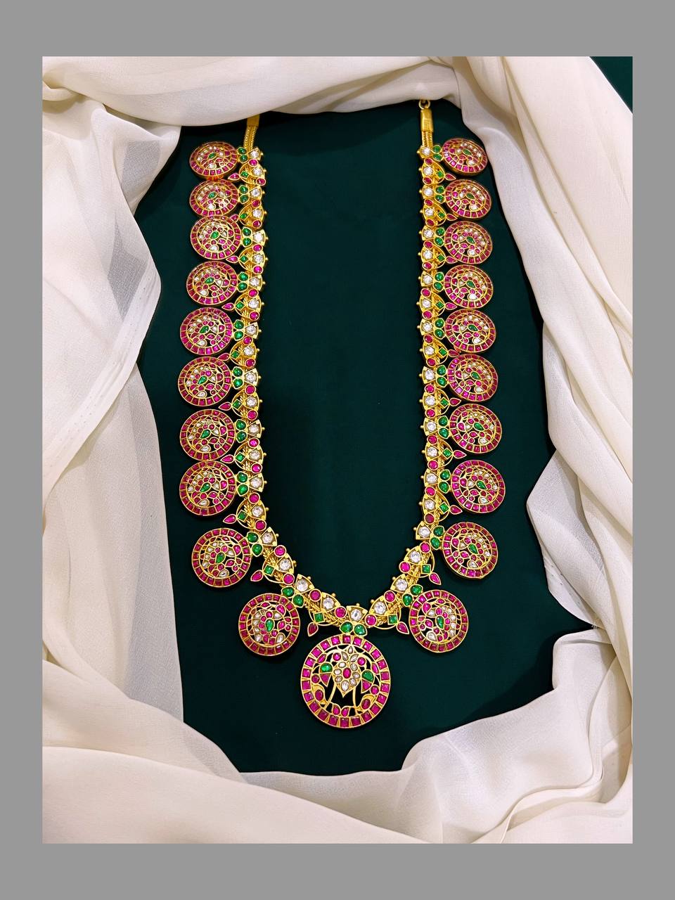 Jadau Long Bottumala Gold Replica - KH00136