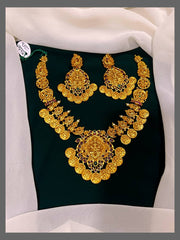 Beautiful Lakshmi Kasu Necklace In Nakshi - NN00285