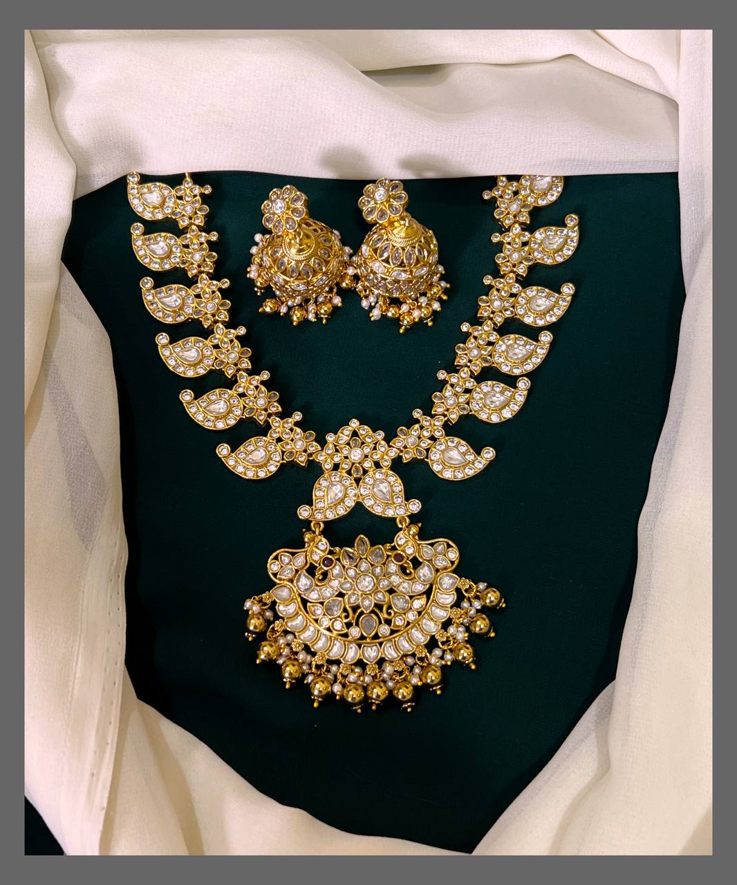 Beautiful Mango Necklace In Nakshi - NN00401