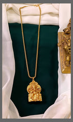 Ganesha Pendent With Chain In Nakshi - NN00437