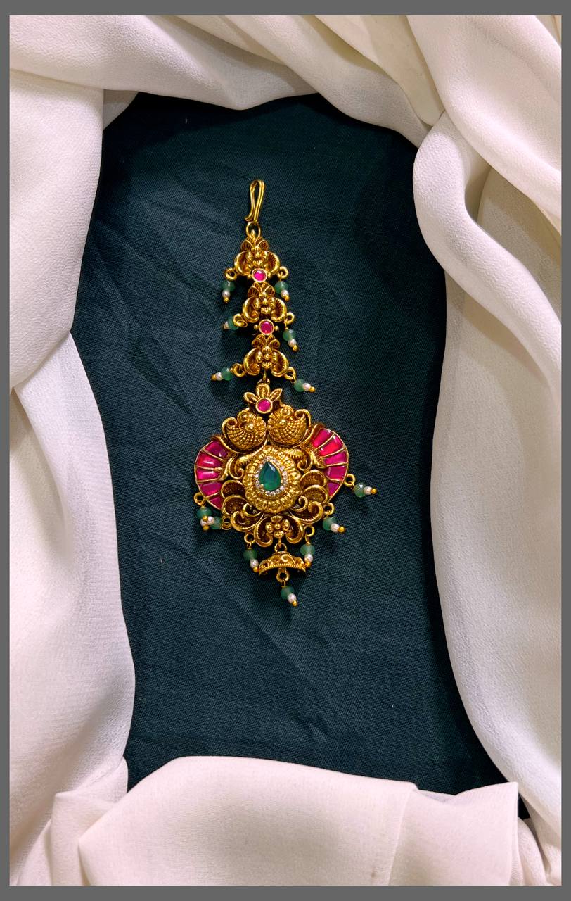 Beautiful Multi Colour Maang Tikka - HA00150