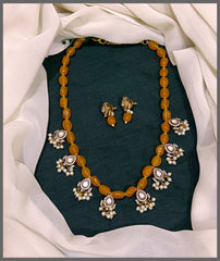 Pearl Necklace With Small Pendants - PB00305