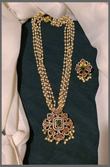 5 Layer White Pearl Haram with Beautiful Elegant Pendant - PB00415