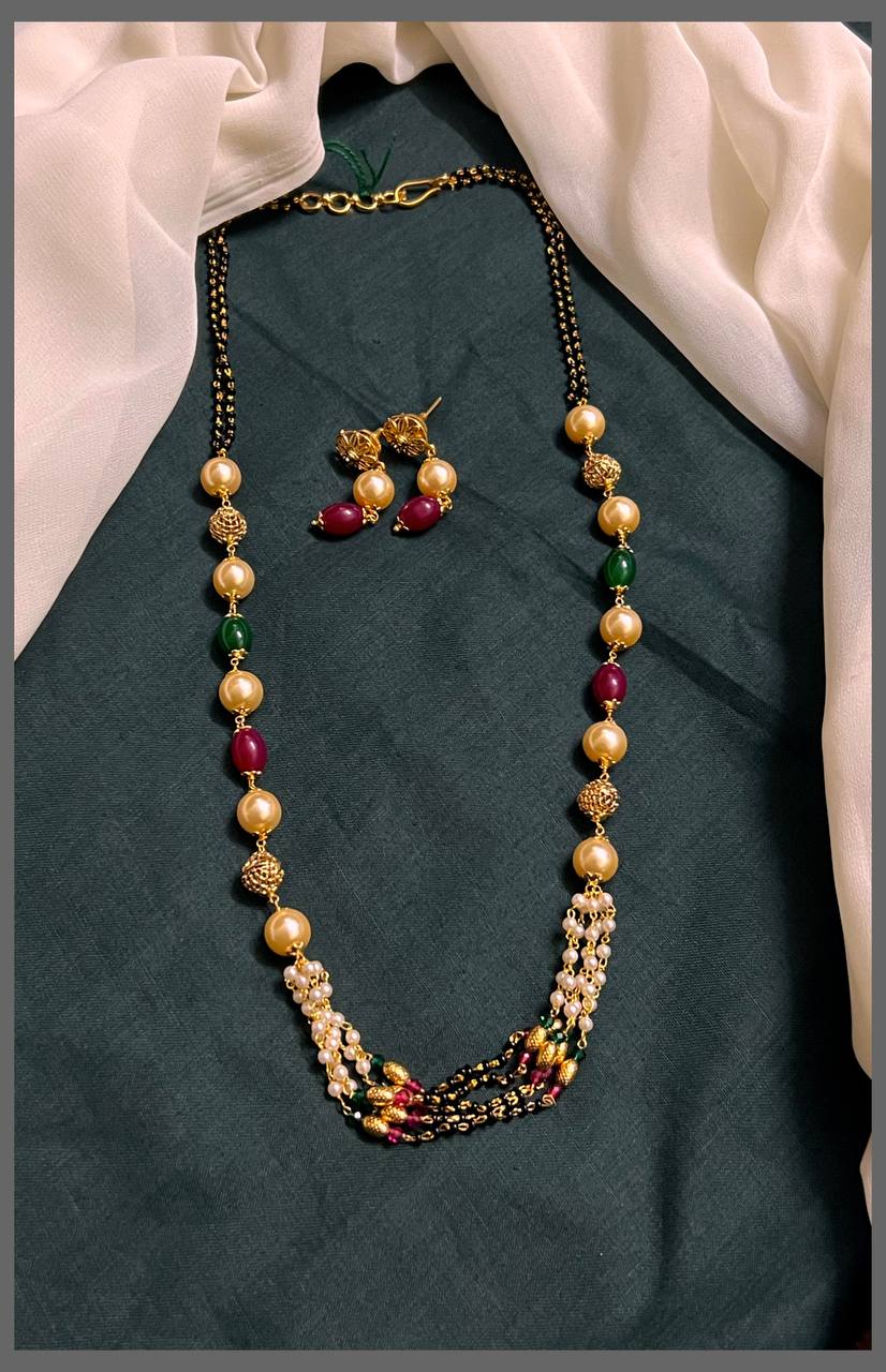 Multi Beads Haram with Black Pearl - BD0076