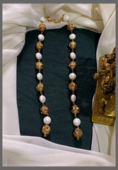 Gold and White Beads Haram - PB00473