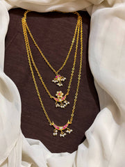 Layer Step Haram With Jadau Pendant - KN00671