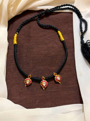 Cute 3 Jadau Mango Pendant Dori - BD007