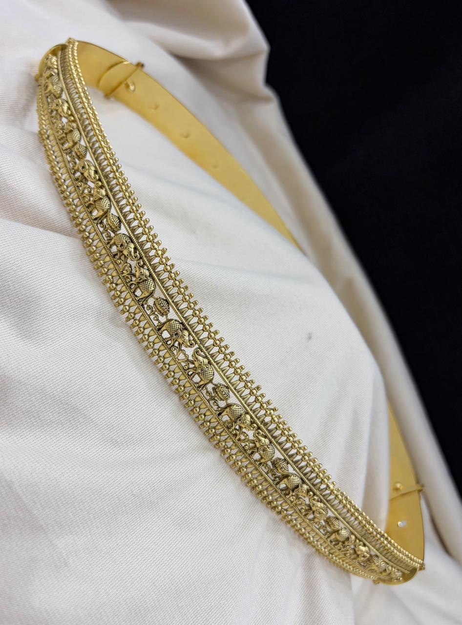 Thin Plain Nakshi Waist Belt - WB001