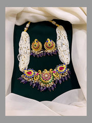 Peacock pearl Choker in Kundan - PB006