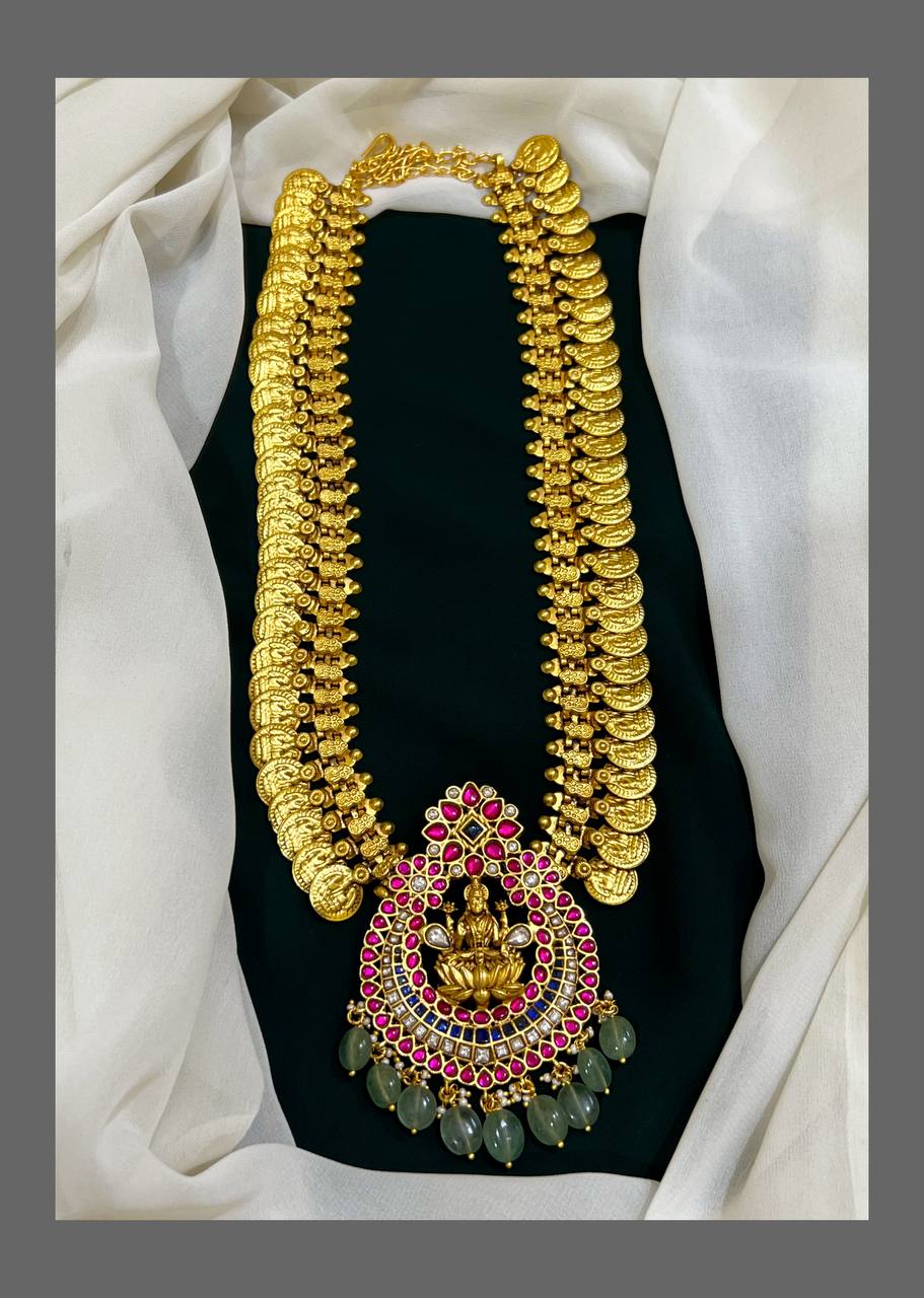 Kashu mala with Lakshmi Pendent in Kundan Haram - KH00158