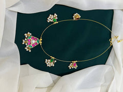 Multi Color Pendent Necklace in Kundan - KN00250