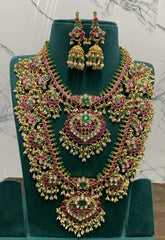 Jadau Guttipusalu Bridal Combo Set - BR0032