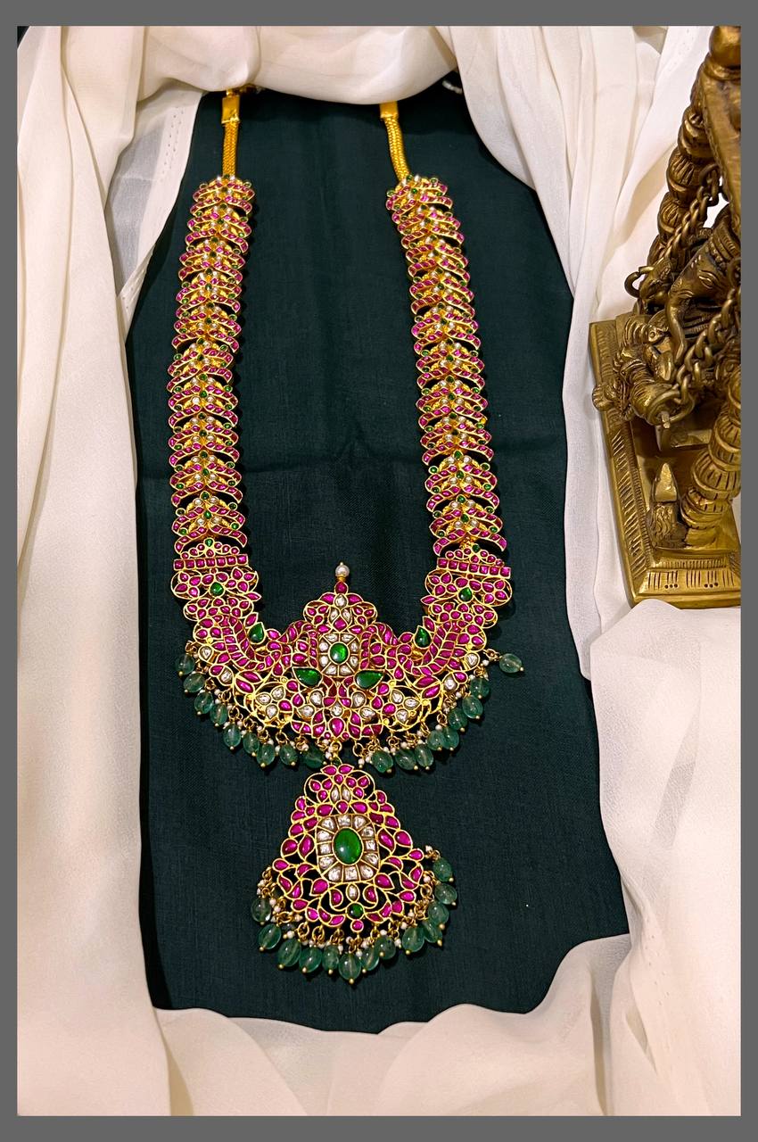 Jadau Peacock Long Haram - KH00296