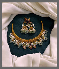 Antic Kante Rice Pearl Necklace in Nakshi - NN00533