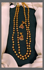 Double Layer Small Beads Haram with Earring - PB00249