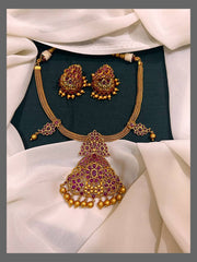 Antique Beautiful Pendant Necklace in Nakshi- NN00558