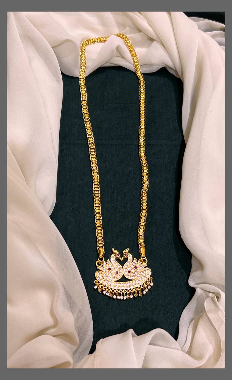 Jalebi Haram with double Swin Pendant in Nakshi - NH00292