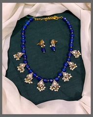 Pearl Necklace With Small Pendants - PB00305