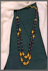 Double Layer Purple and Gold Bead Haram - PB00367