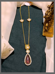 Elegant Stone Pendant with Necklace in Diamond - DN0059