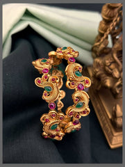 Peacock Bangle in Kundan - BG00480