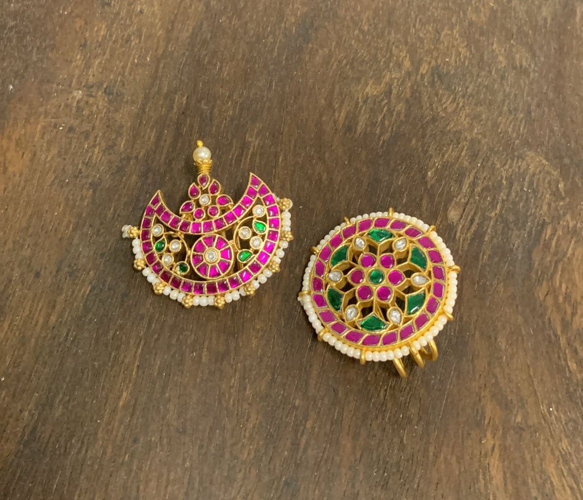Jadau Sun and Moon Patter Hair Accessory - HA00238