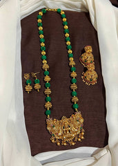 Nakshi beads and Lakshmi Pendant With Jhumki - PB00605