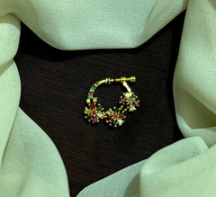 CZ Stone Gold Polish Nose Ring - NR0066