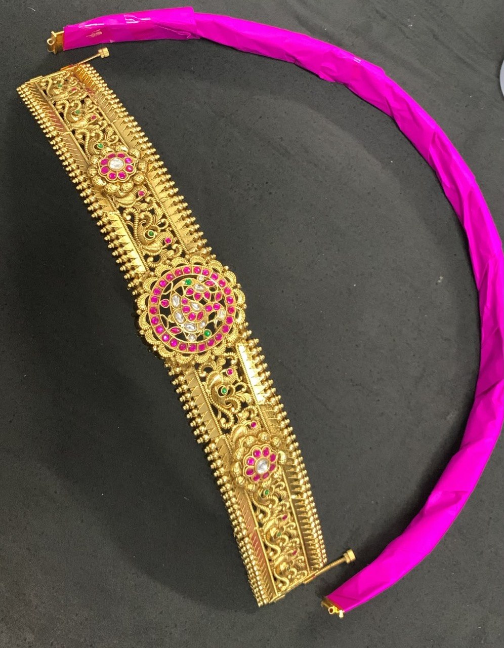 Nakshi Jadau Temple Collection Waist Belt - WB0056
