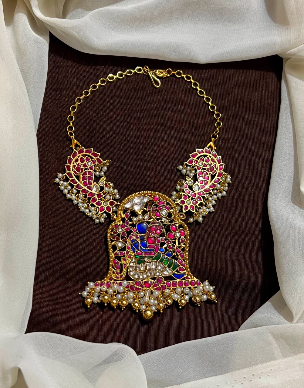 Beautiful Traditional Vintage style Jadau Necklace - KN00685