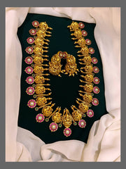 Ruby Bottu Mala With Lakshmi In Kundan -KH00258