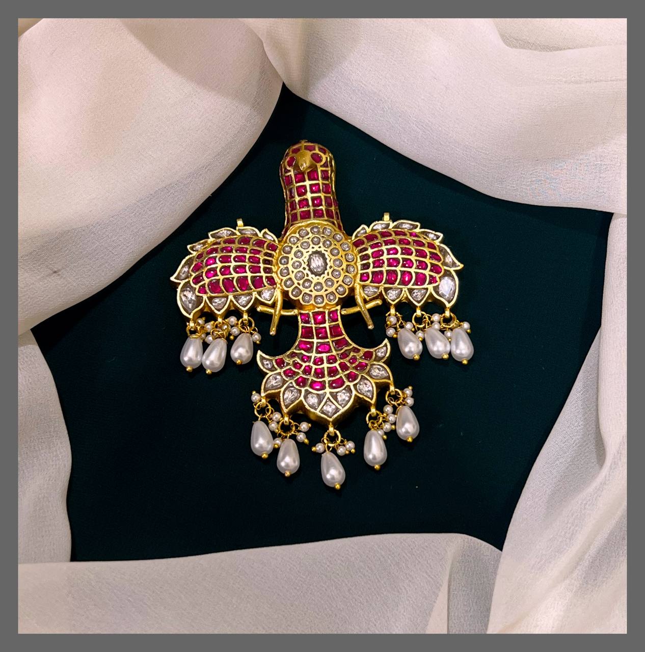 Garuda Pendant in Kundan - KP0074