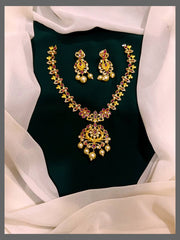 Ruby Necklace In Nakshi - NN00304