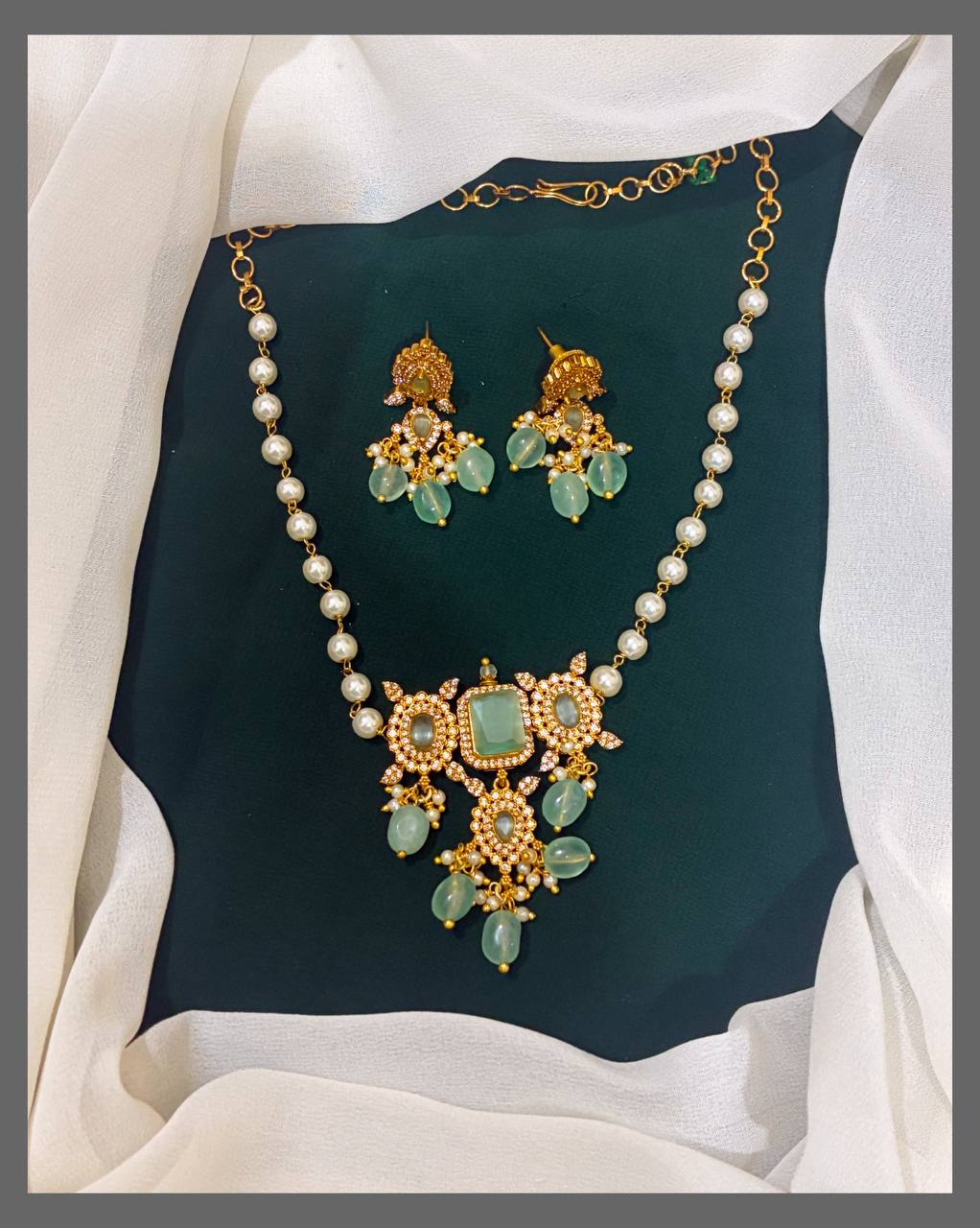 Pearl Necklace In Nakshi - NN00367