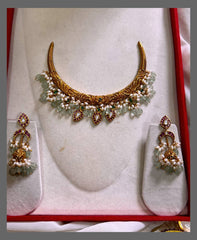 Antic Kante Rice Pearl Necklace in Nakshi - NN00533