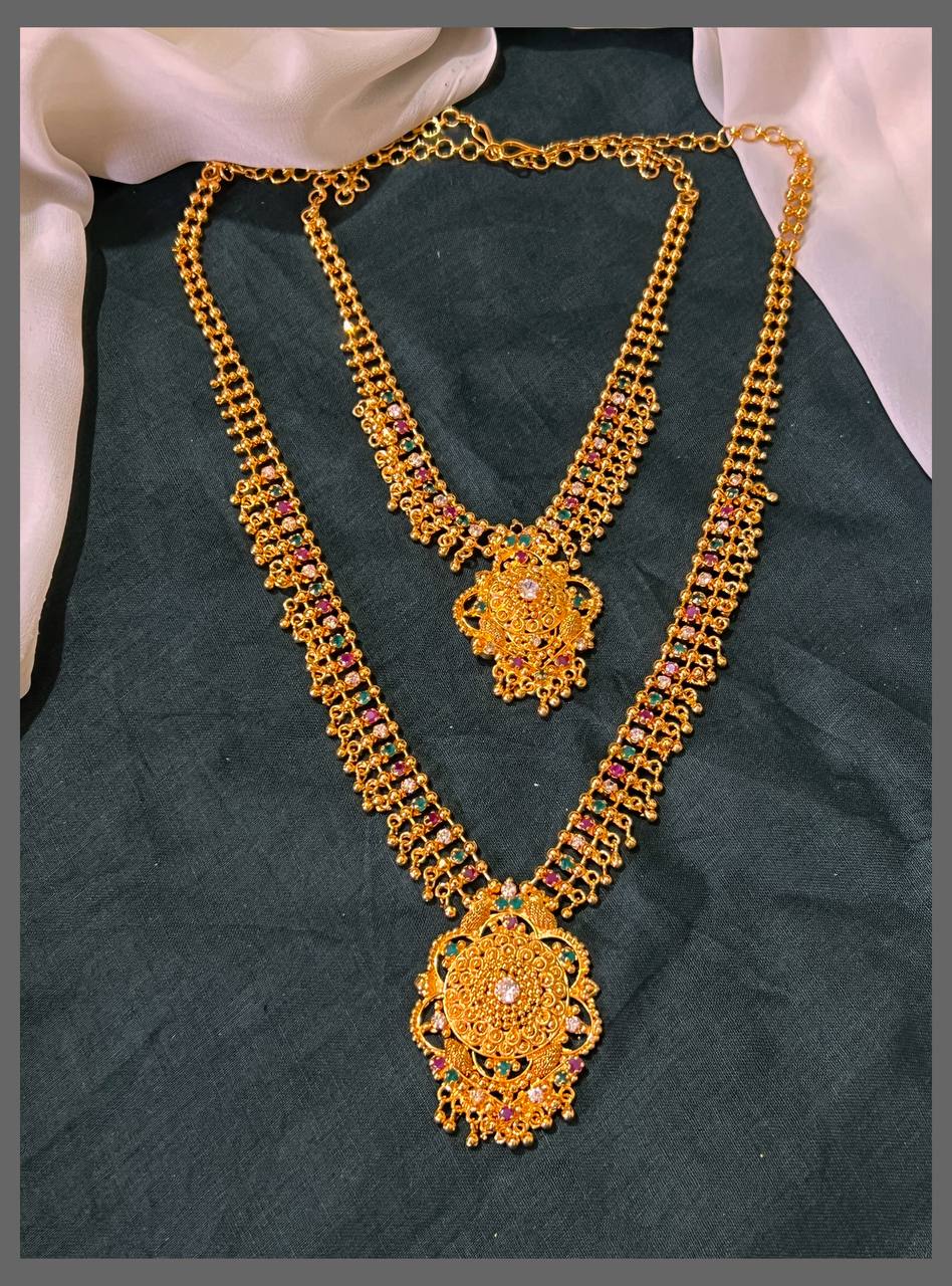 Kerala Design Antique Bridal Set in Nakshi - BR0043