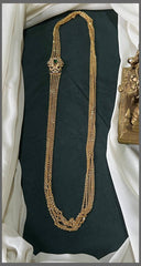 Mop Chandra Haram With Peacock Stone Pendant In Nakshi - NH00354