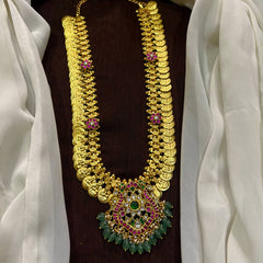 Antique Kaasu Haram with Side pendant - KH00302