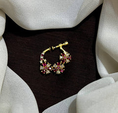 CZ Stone Gold Polish Nose Ring - NR0066