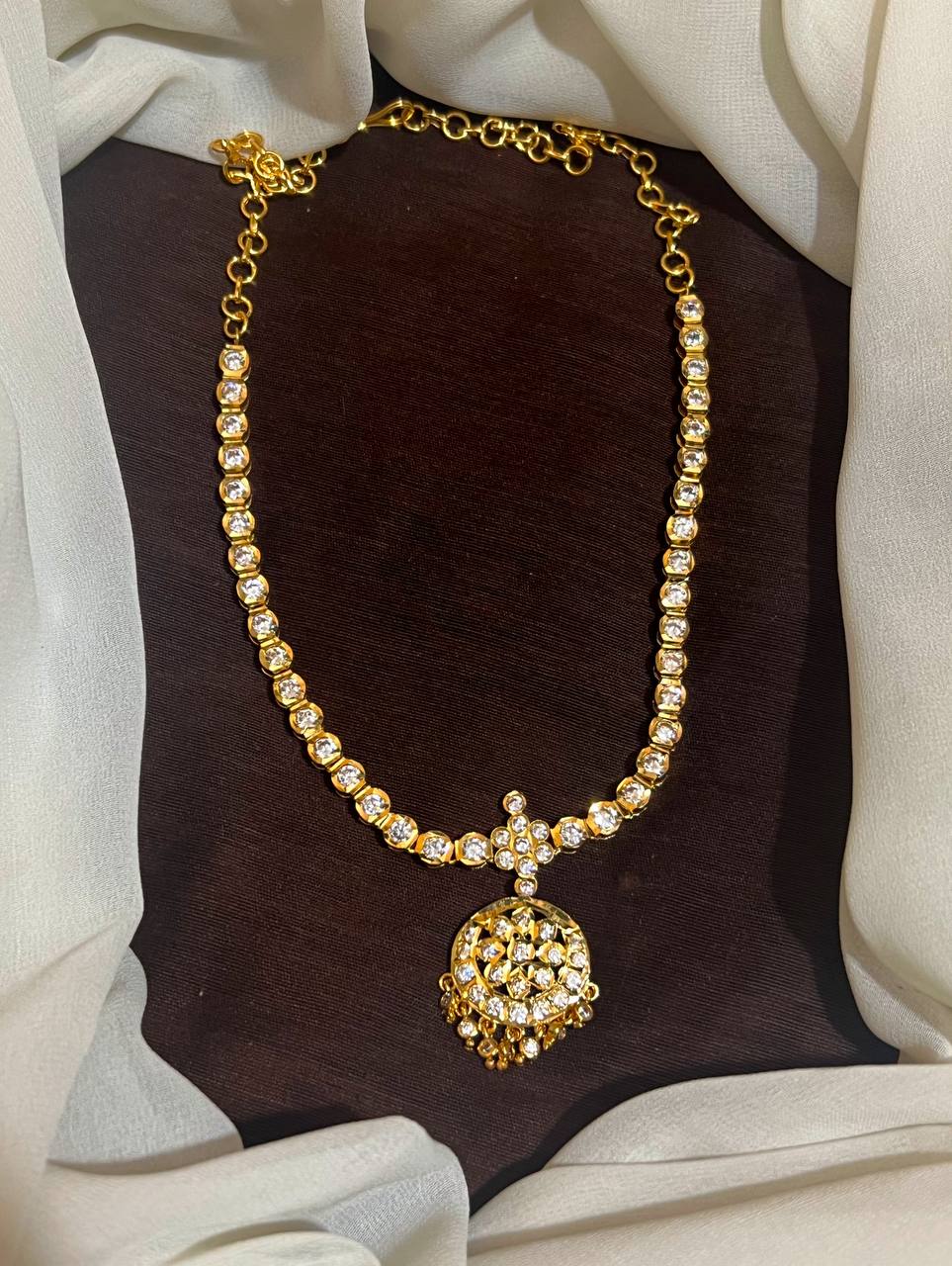 Vintage Panchaloha White Stone Necklace - NN00977
