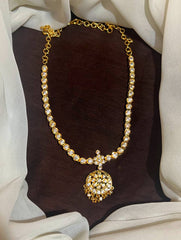 Vintage Panchaloha White Stone Necklace - NN00977