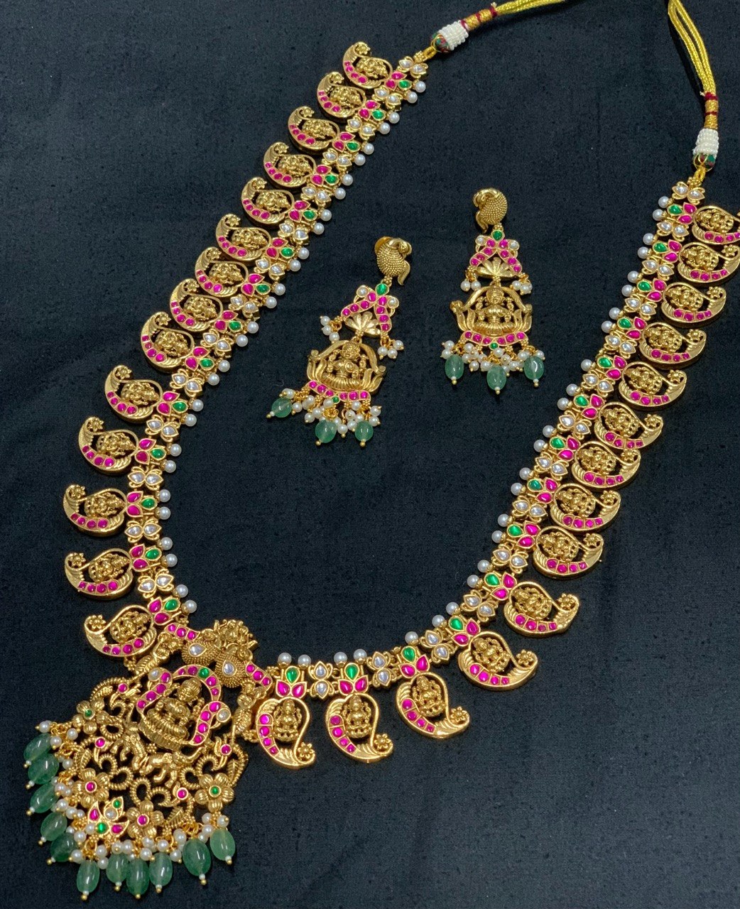 Mango Nakshi Long Haram With Earrings - KH00447
